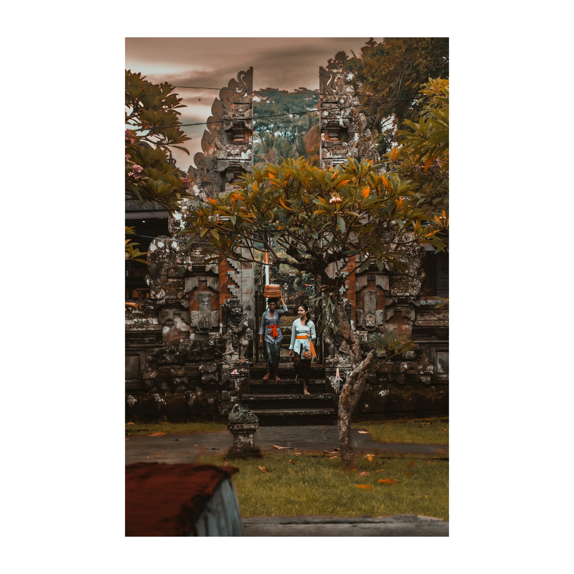 Temple gate, Bali, late light